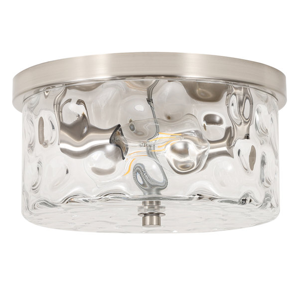 Breakwater Bay Alixandra 2Light Flush Mount Ceiling Light With Clear